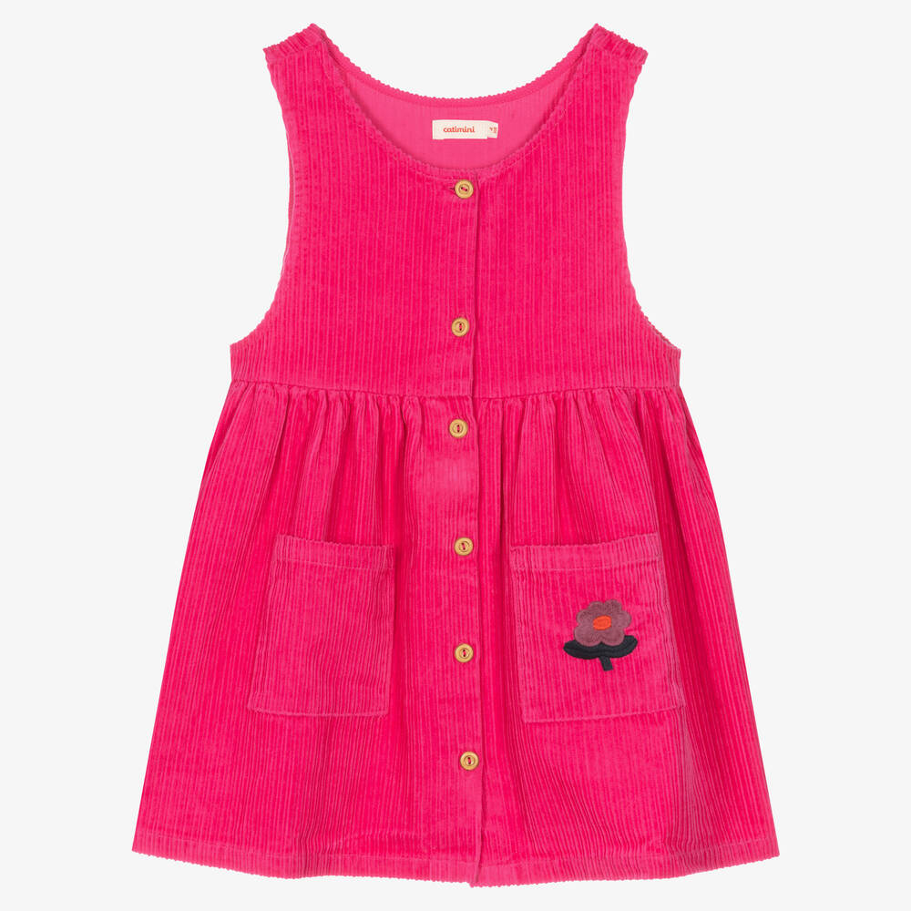 Catimini - Robe rose velours côtelé fille | Childrensalon