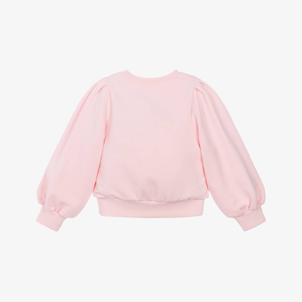 Catimini-Girls Pink Cotton Apple Print Sweatshirt | Childrensalon Outlet