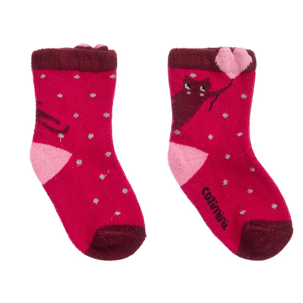 Catimini - Girls Pink Cotton Socks | Childrensalon