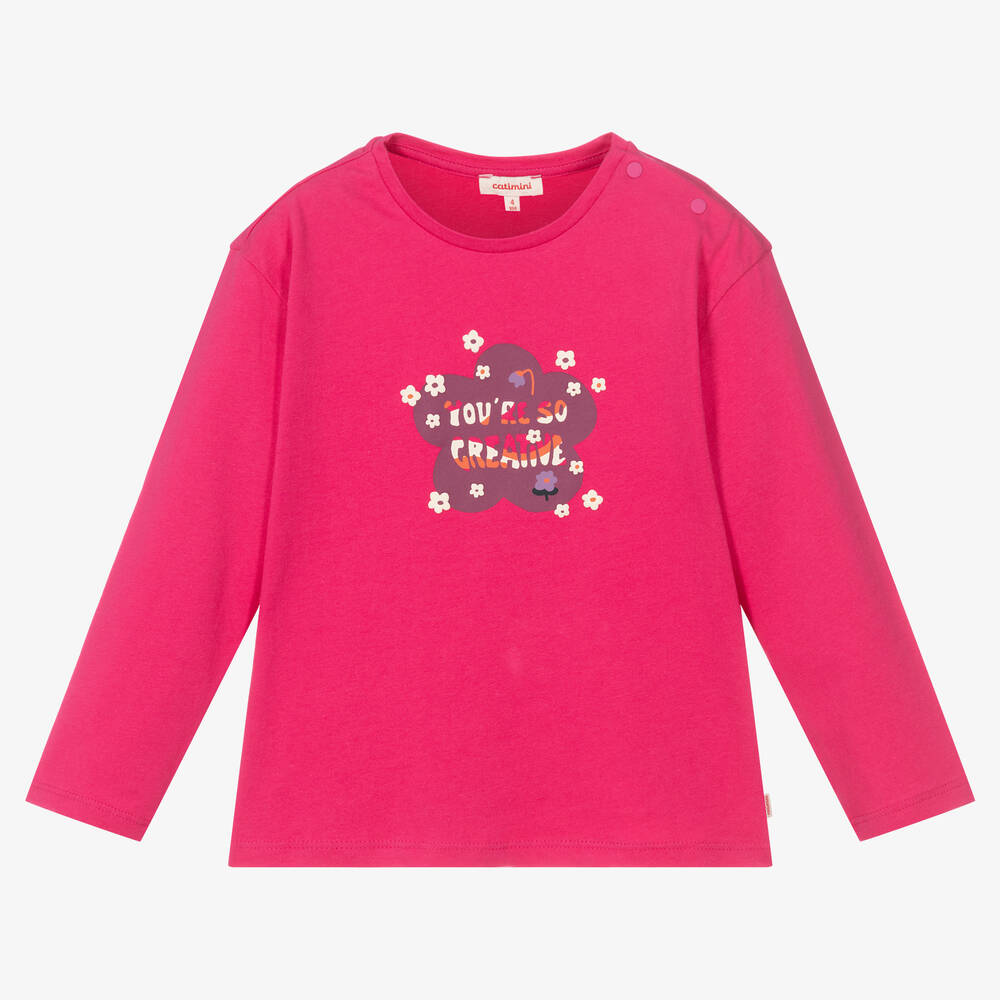 Catimini - Haut rose en coton fille | Childrensalon