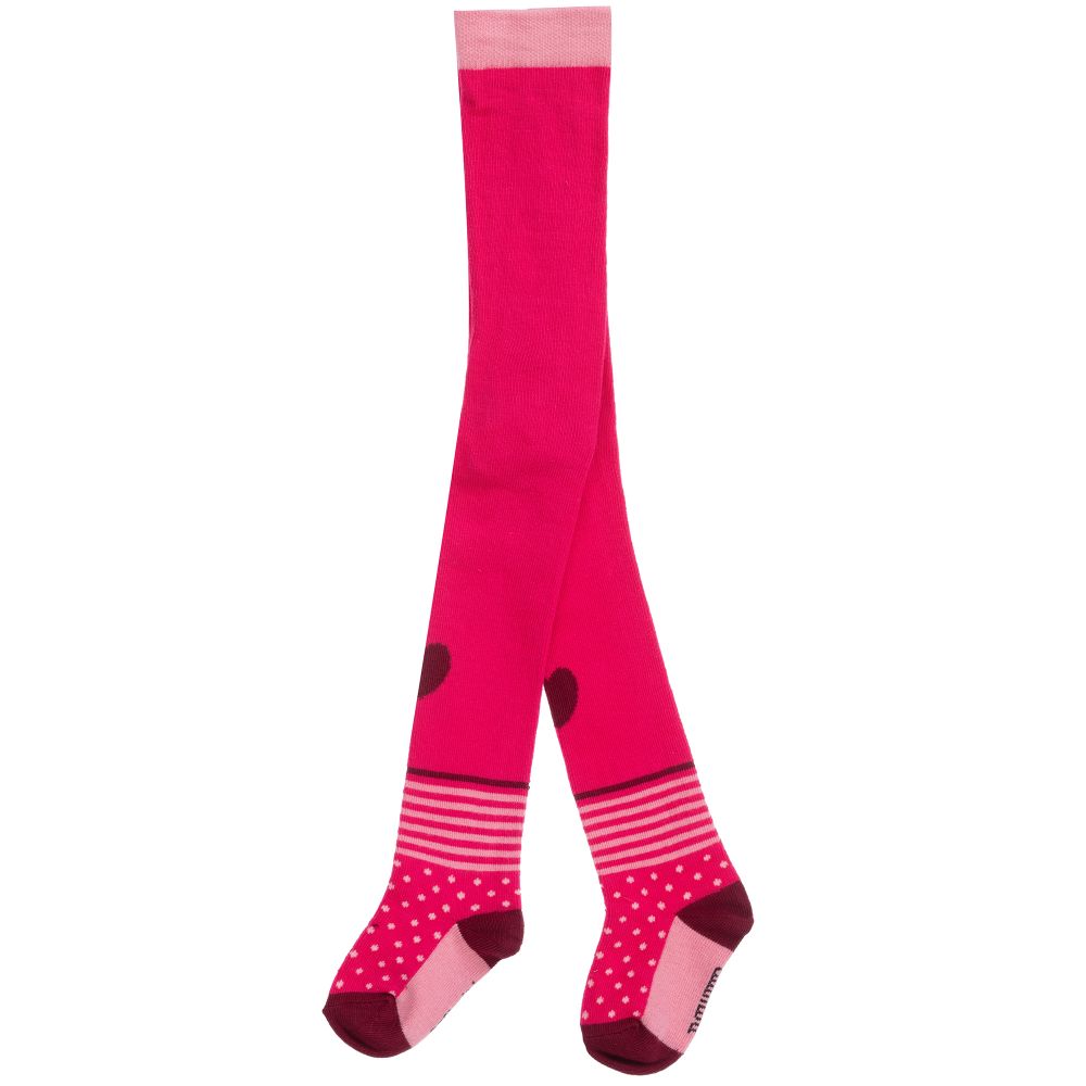 Catimini Girls Pink Hearts Tights Childrensalon Outlet