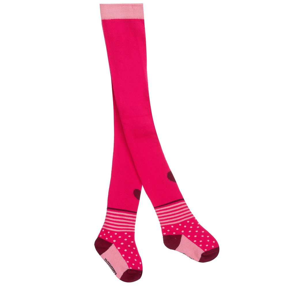 Catimini - Girls Pink Hearts Tights | Childrensalon