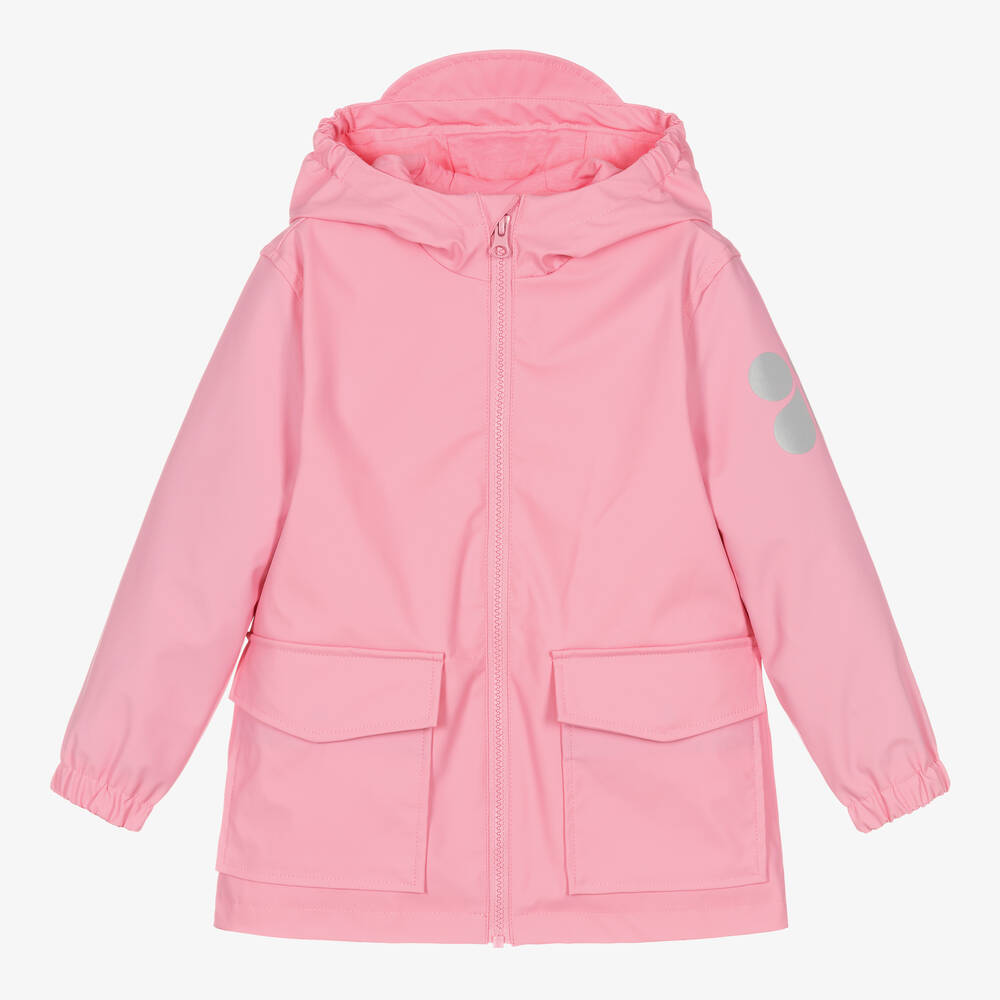 Catimini - Girls Pink Zip-Up Hooded Coat  | Childrensalon