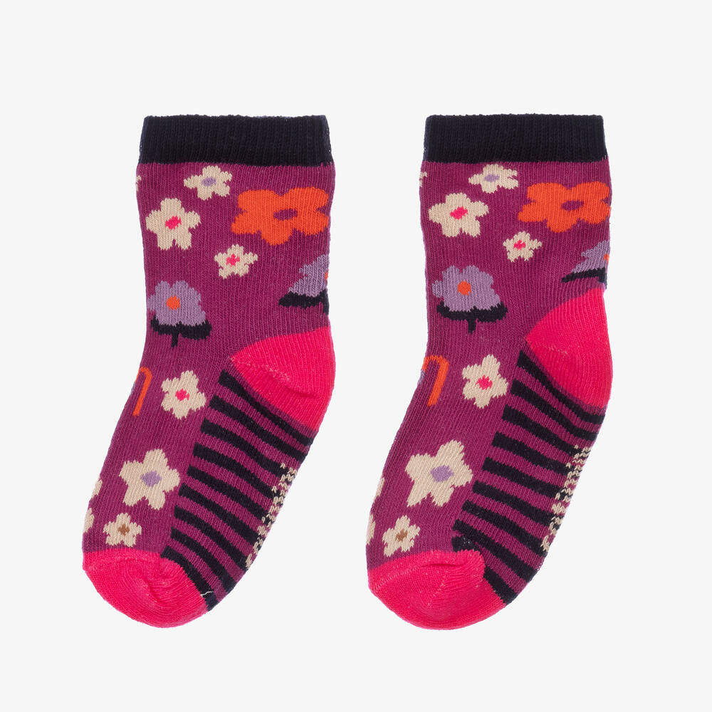 كاتامني-جوارب قطن لون زهري وبنفسجي للبنات | Childrensalon Outlet