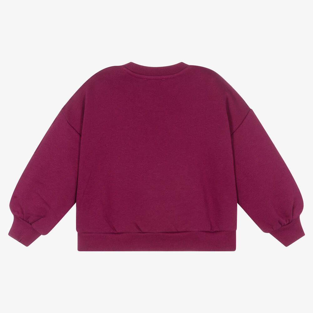 Catimini Sweat violet en coton fille Childrensalon Outlet