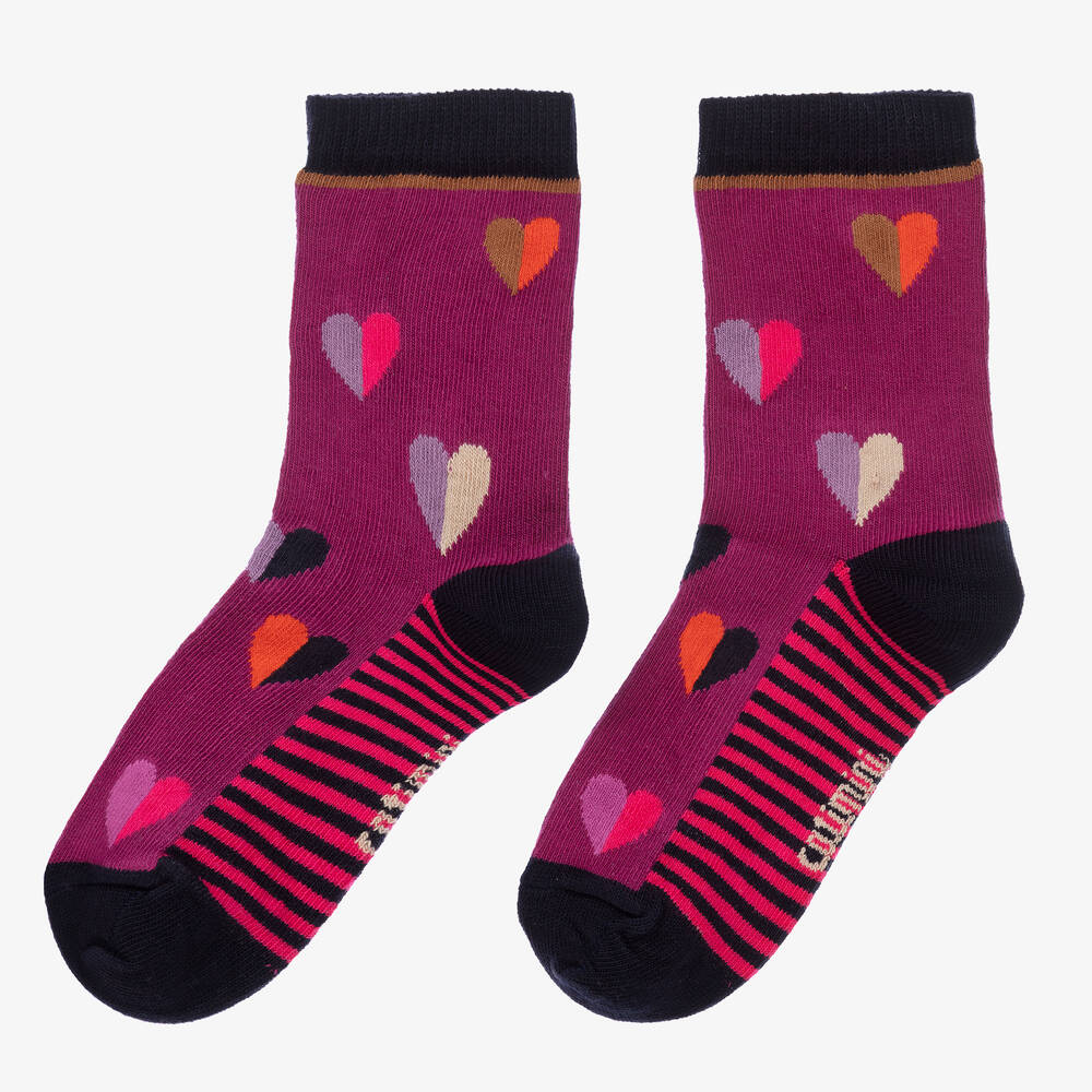 كاتامني-جوارب قطن لون بنفسجي للبنات | Childrensalon Outlet