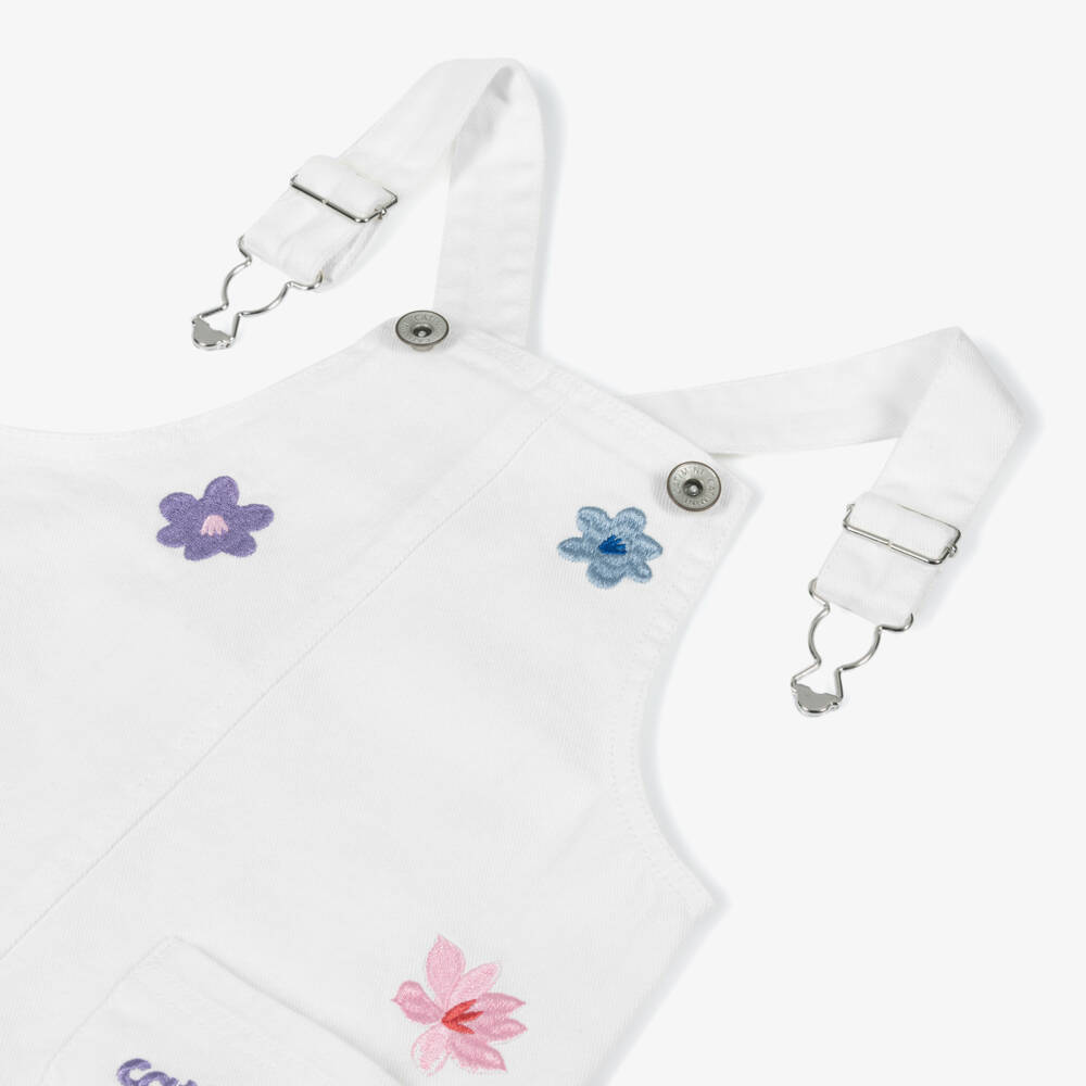 Catimini-Girls Soft Cotton Denim Pinafore | Childrensalon Outlet