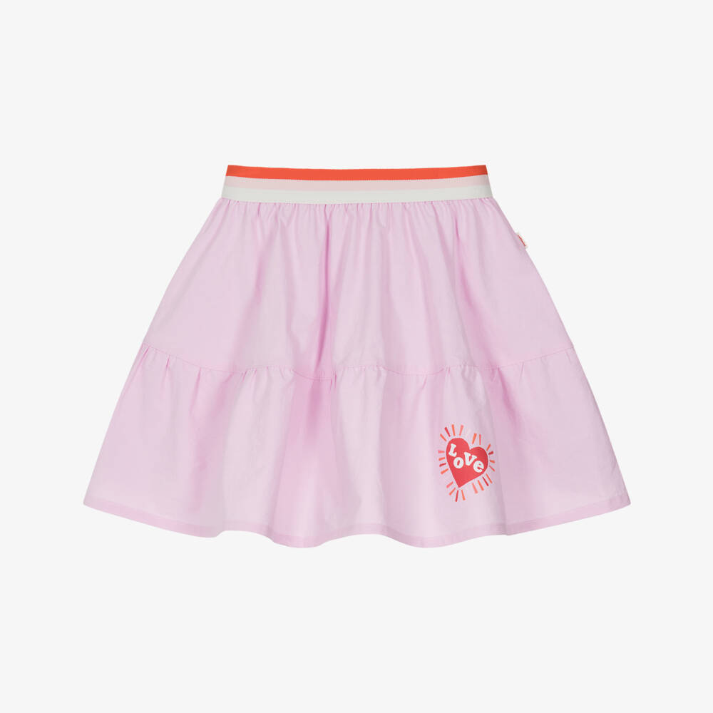 Catimini-Girls Soft Pink Cotton Twirl Skirt | Childrensalon Outlet
