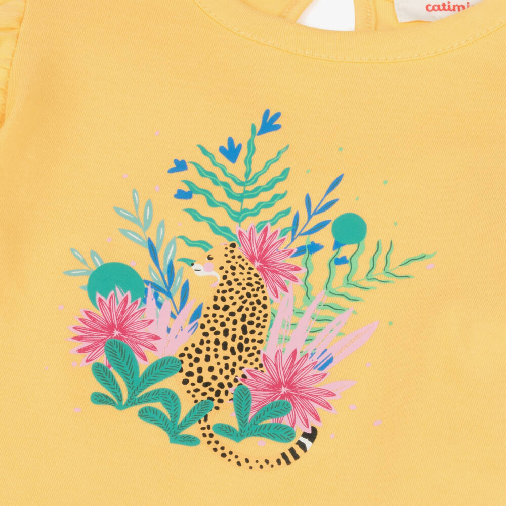 Catimini-Яркое хлопковое платье с рисунком гепарда для девочек | Childrensalon Outlet