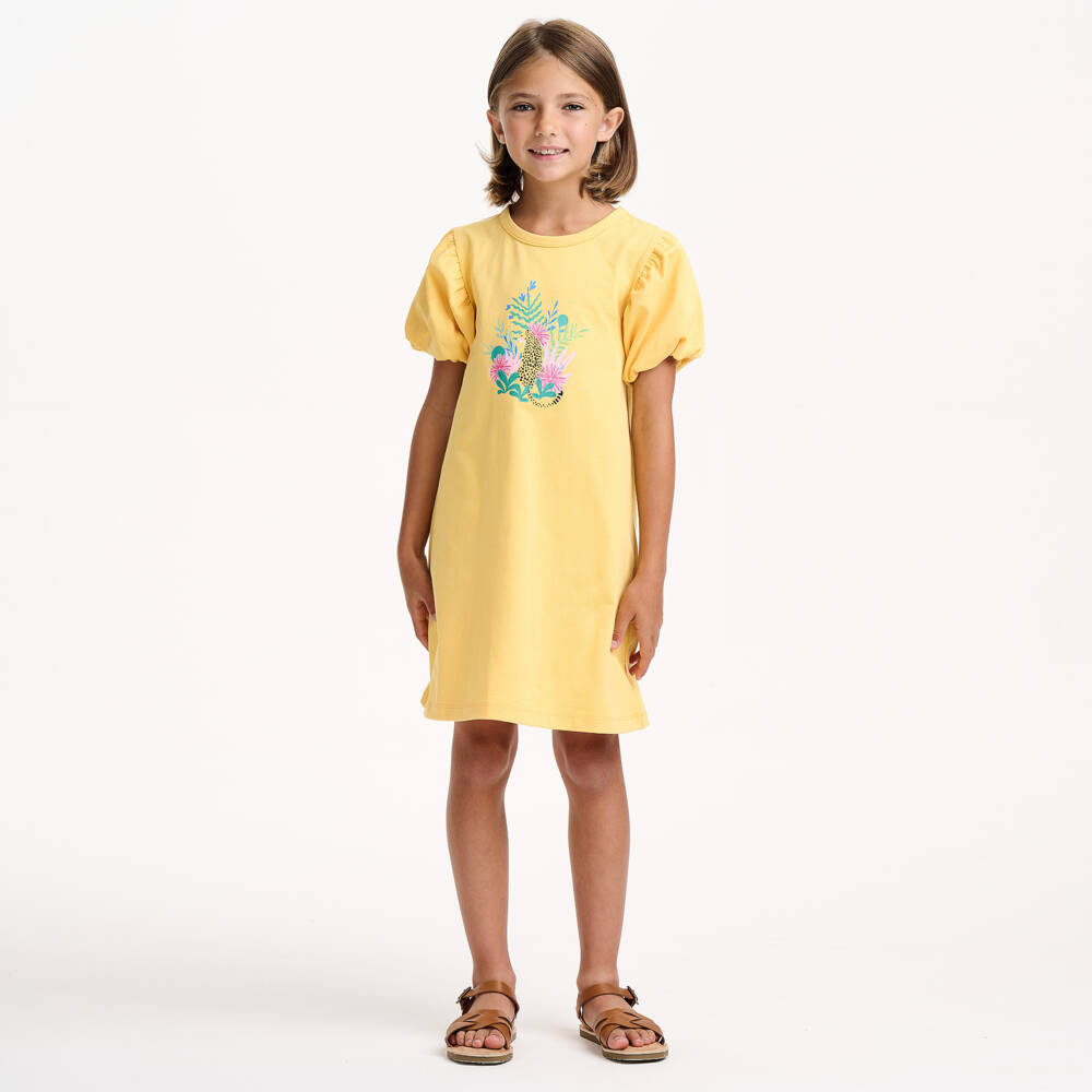 Catimini-Яркое хлопковое платье с рисунком гепарда для девочек | Childrensalon Outlet