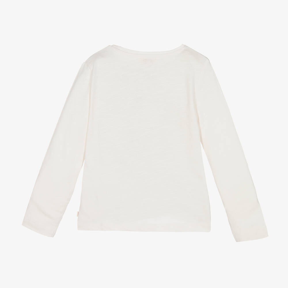 كاتامني-توب قطن لون أبيض للبنات | Childrensalon Outlet