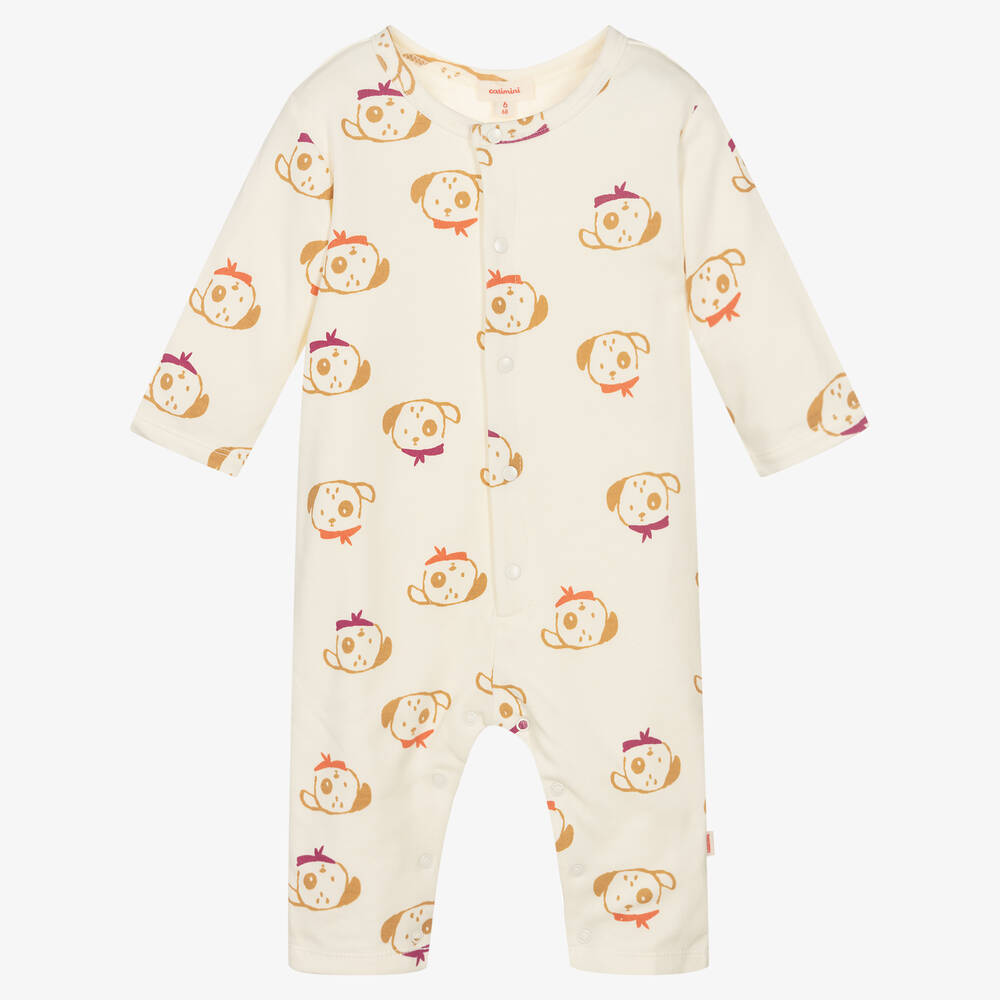 Catimini - Ivory Cotton Babygrow | Childrensalon