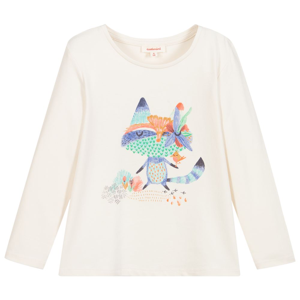 Catimini - Ivory Organic Cotton Top | Childrensalon