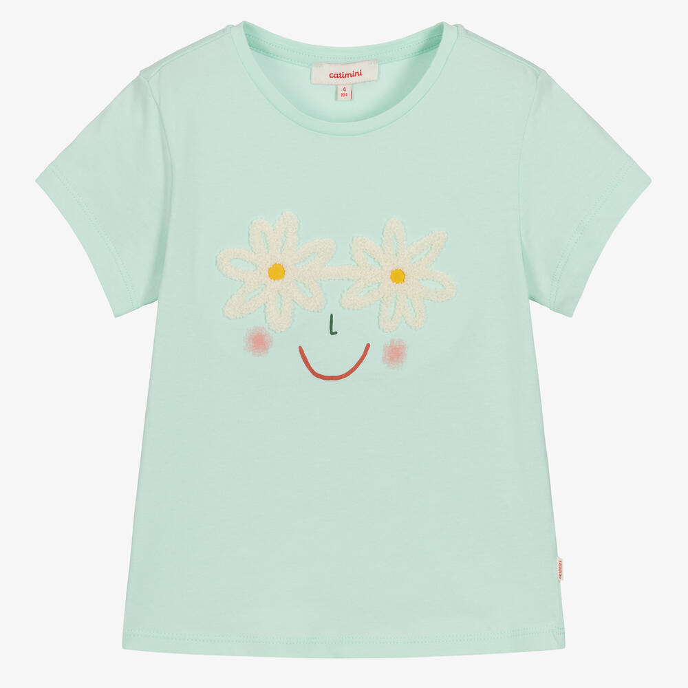 Catimini - Mintgrünes Baumwoll-T-Shirt | Childrensalon