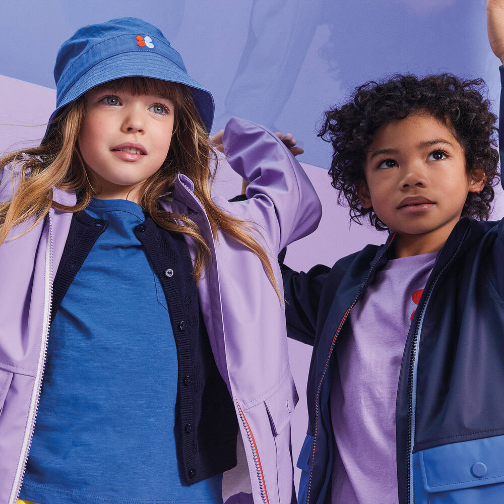 كاتامني-معطف هودي واقي من المطر لون كحلي | Childrensalon Outlet