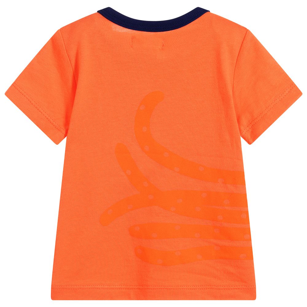 Catimini-Orange Cotton Mask T-Shirt | Childrensalon Outlet