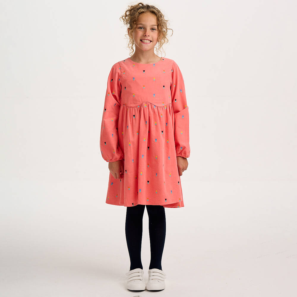 Catimini-Pink Soft Corduroy Dress | Childrensalon Outlet