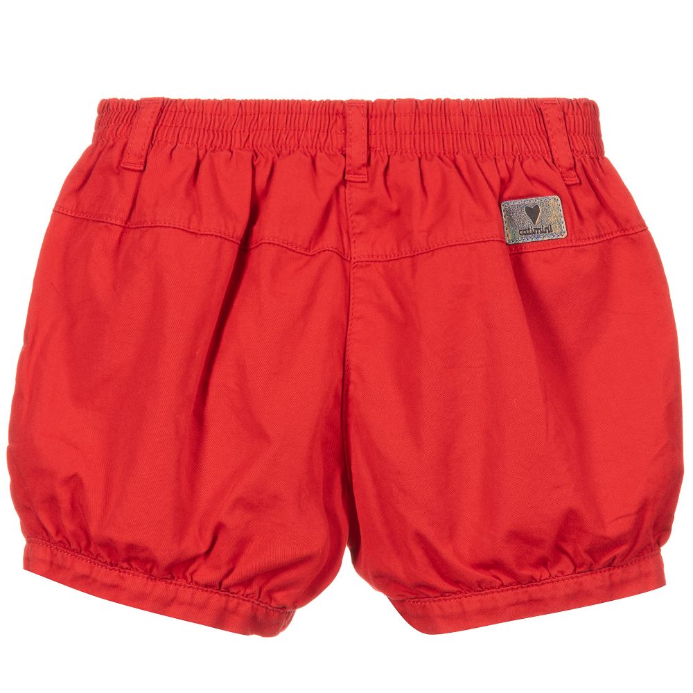 Catimini-Red Cotton Shorts | Childrensalon Outlet