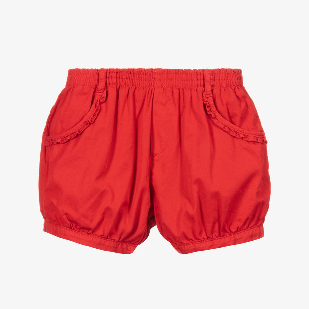 Catimini-Red Cotton Shorts | Childrensalon Outlet