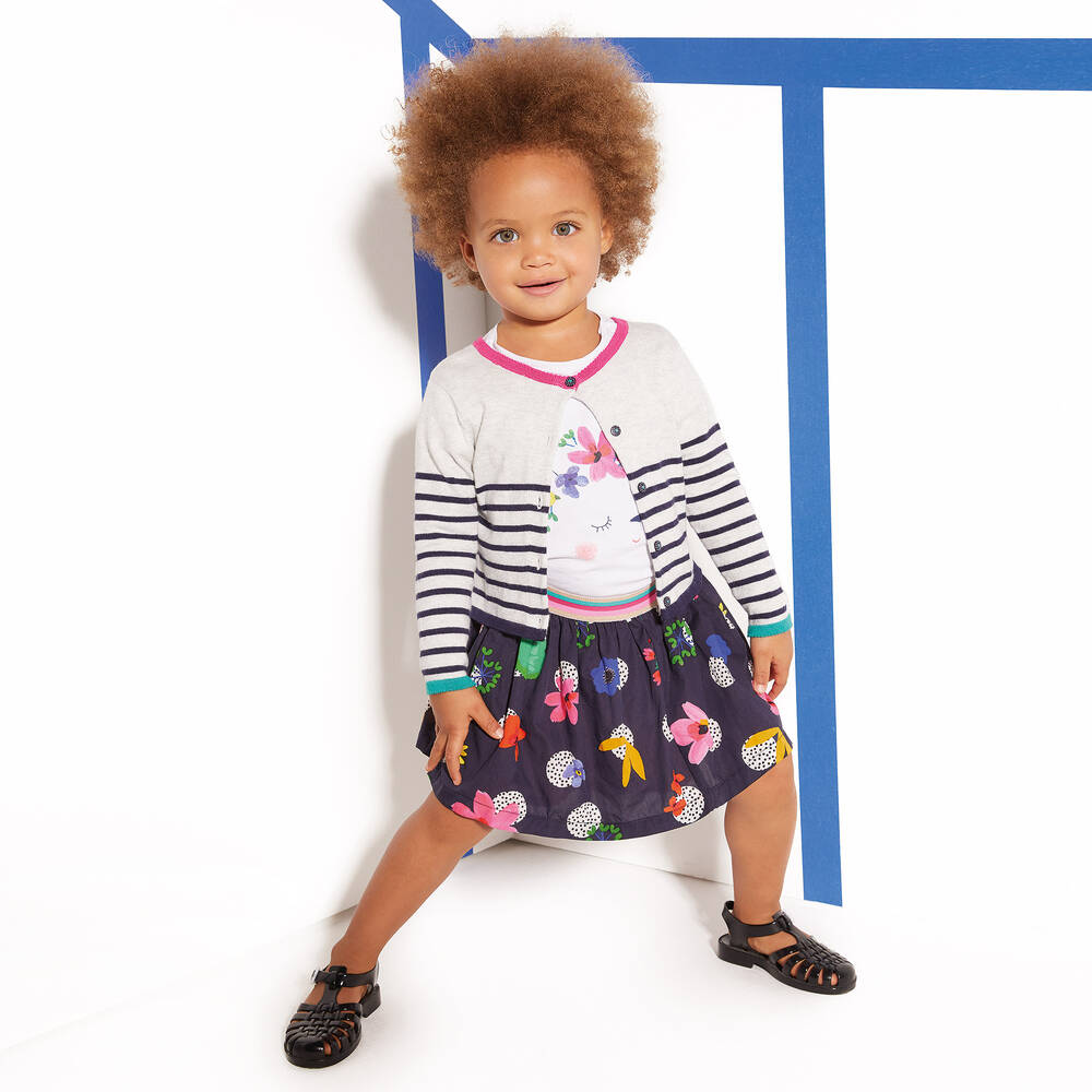 Catimini-تيشيرت قطن جيرسي لون أبيض للبنات | Childrensalon Outlet