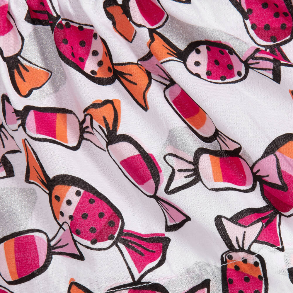 Catimini-White & Pink Sweetie Blouse | Childrensalon Outlet