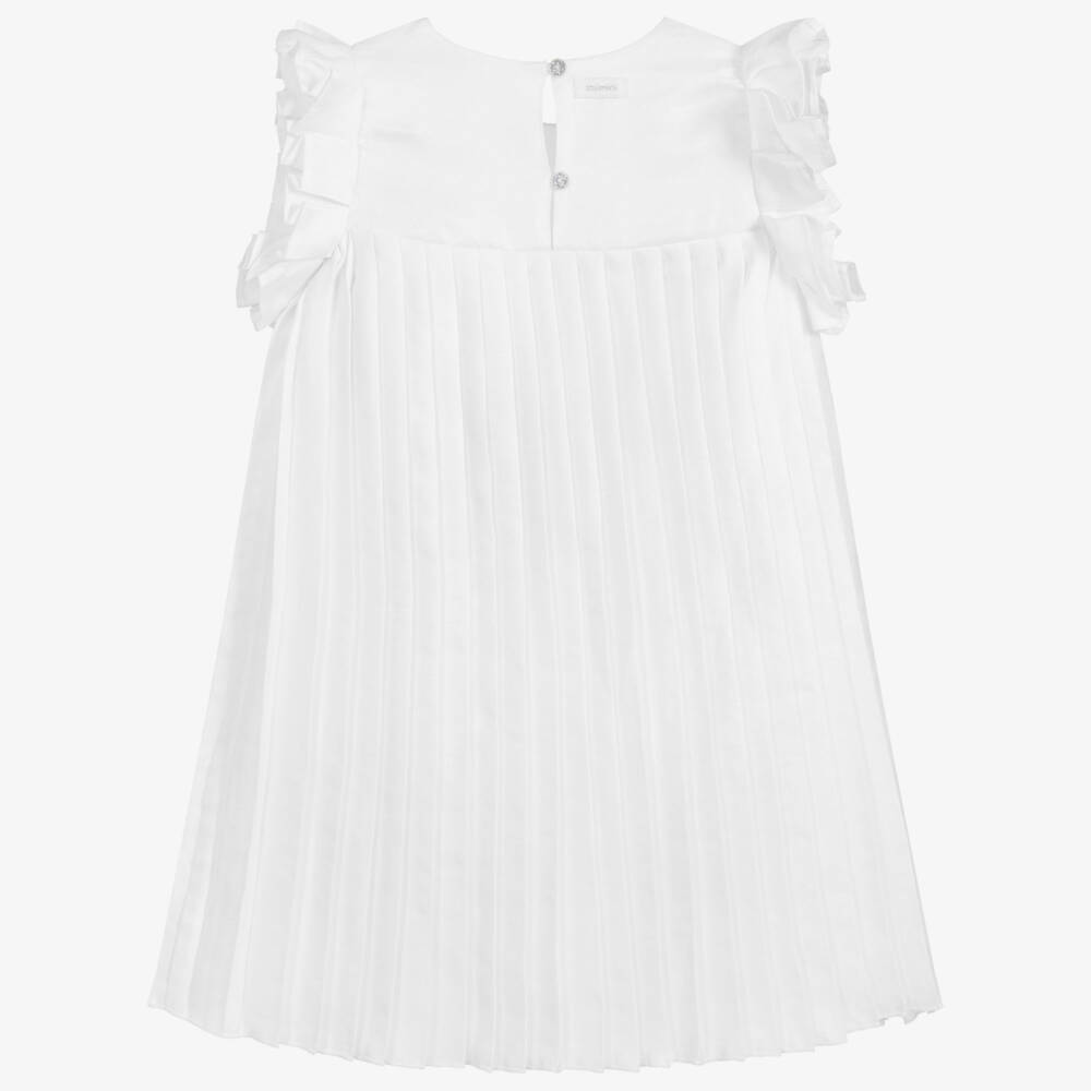 Catimini-White Pleated Dress | Childrensalon Outlet