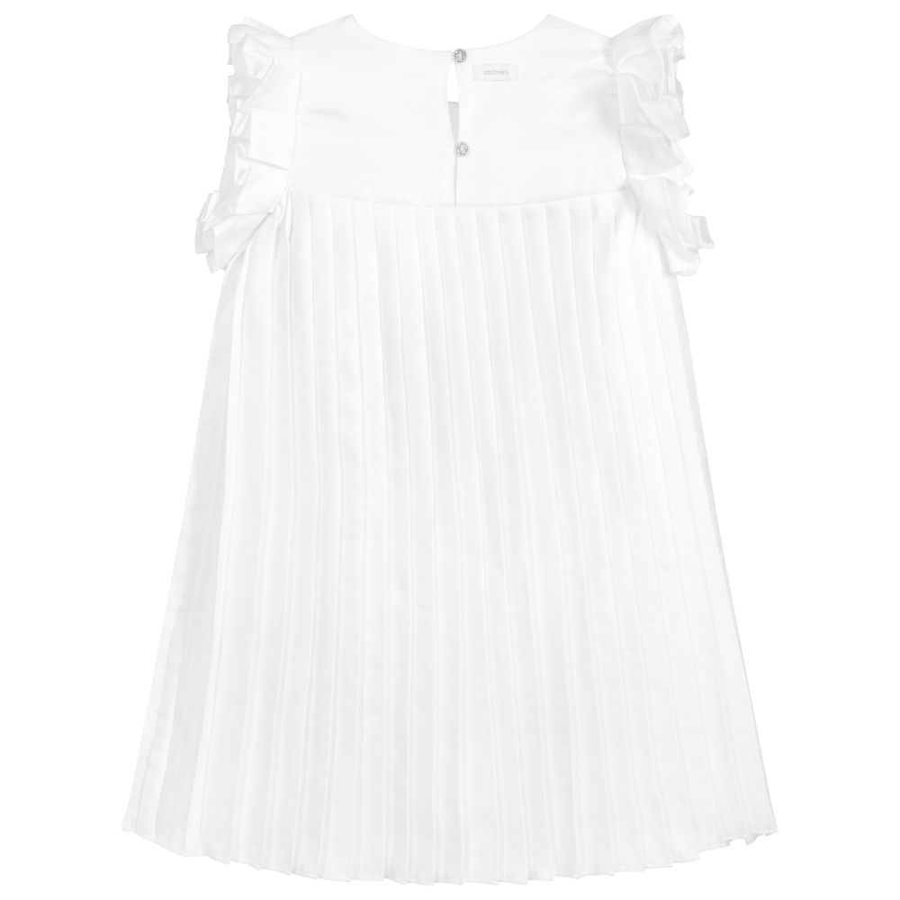 Catimini-White Pleated Dress | Childrensalon Outlet