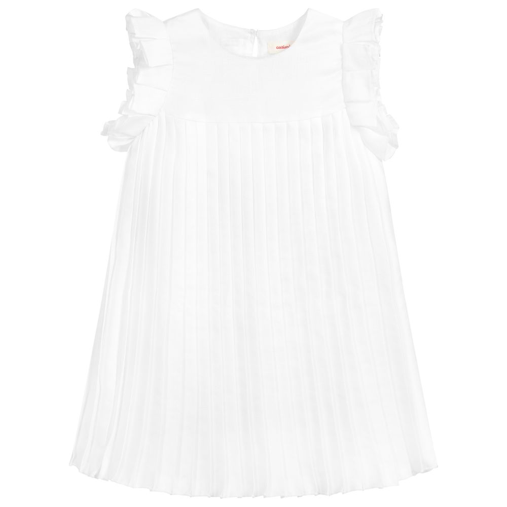 Catimini - White Pleated Dress | Childrensalon