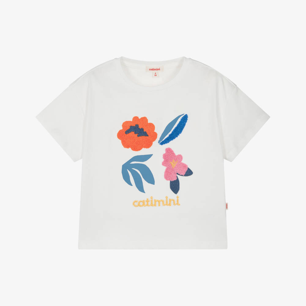 Catimini-White S/s T-shirt | Childrensalon Outlet