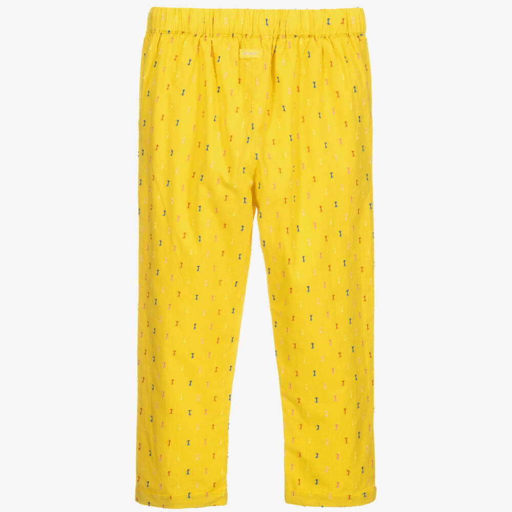 Catimini-Yellow Cotton Trousers | Childrensalon Outlet