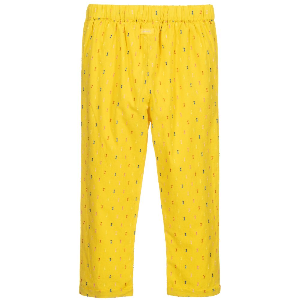 Catimini-Yellow Cotton Trousers | Childrensalon Outlet