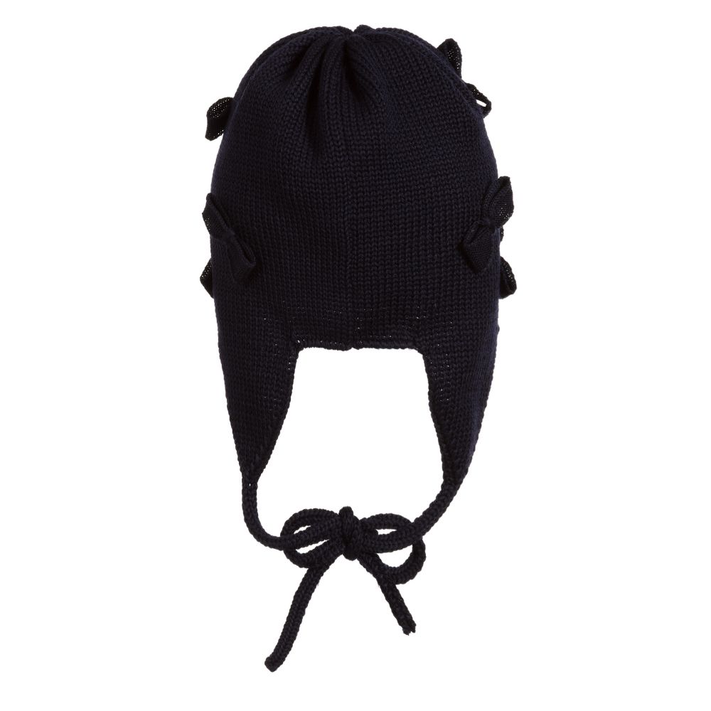 Catya-Blue Knitted Wool Baby Hat | Childrensalon Outlet