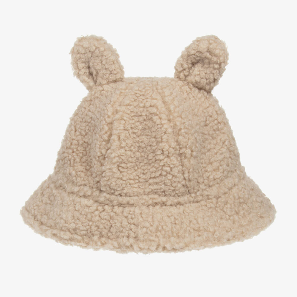 Catya-Girls Beige Sherpa Bucket Hat | Childrensalon Outlet