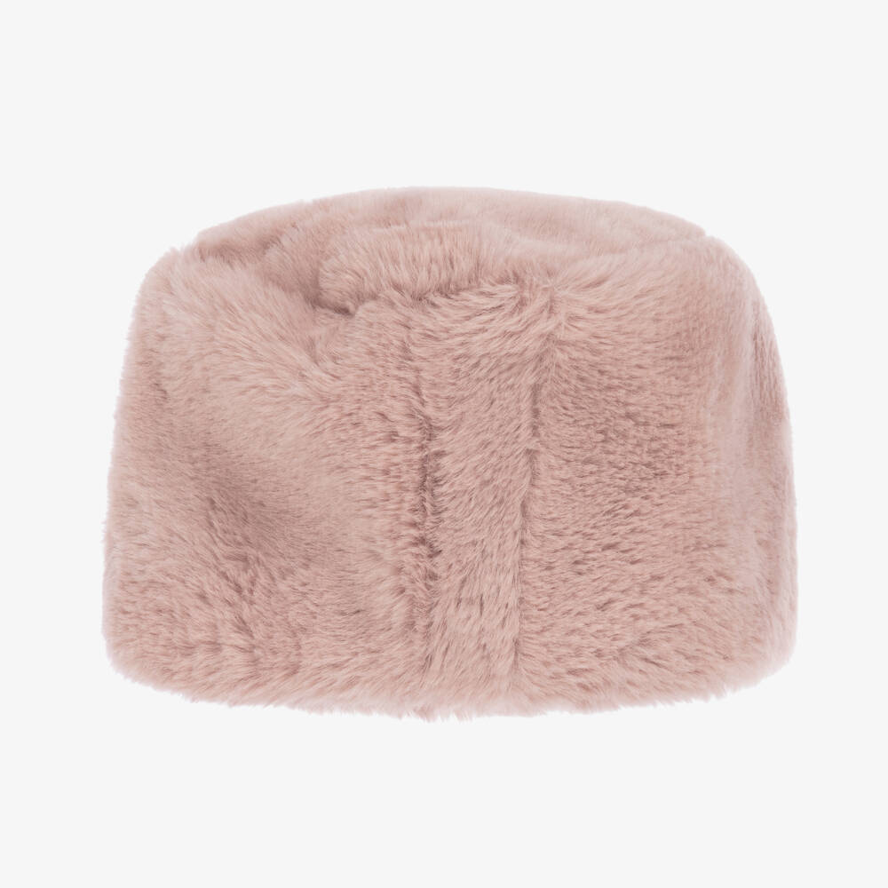 Catya-Girls Blush Faux Fur Cap | Childrensalon Outlet