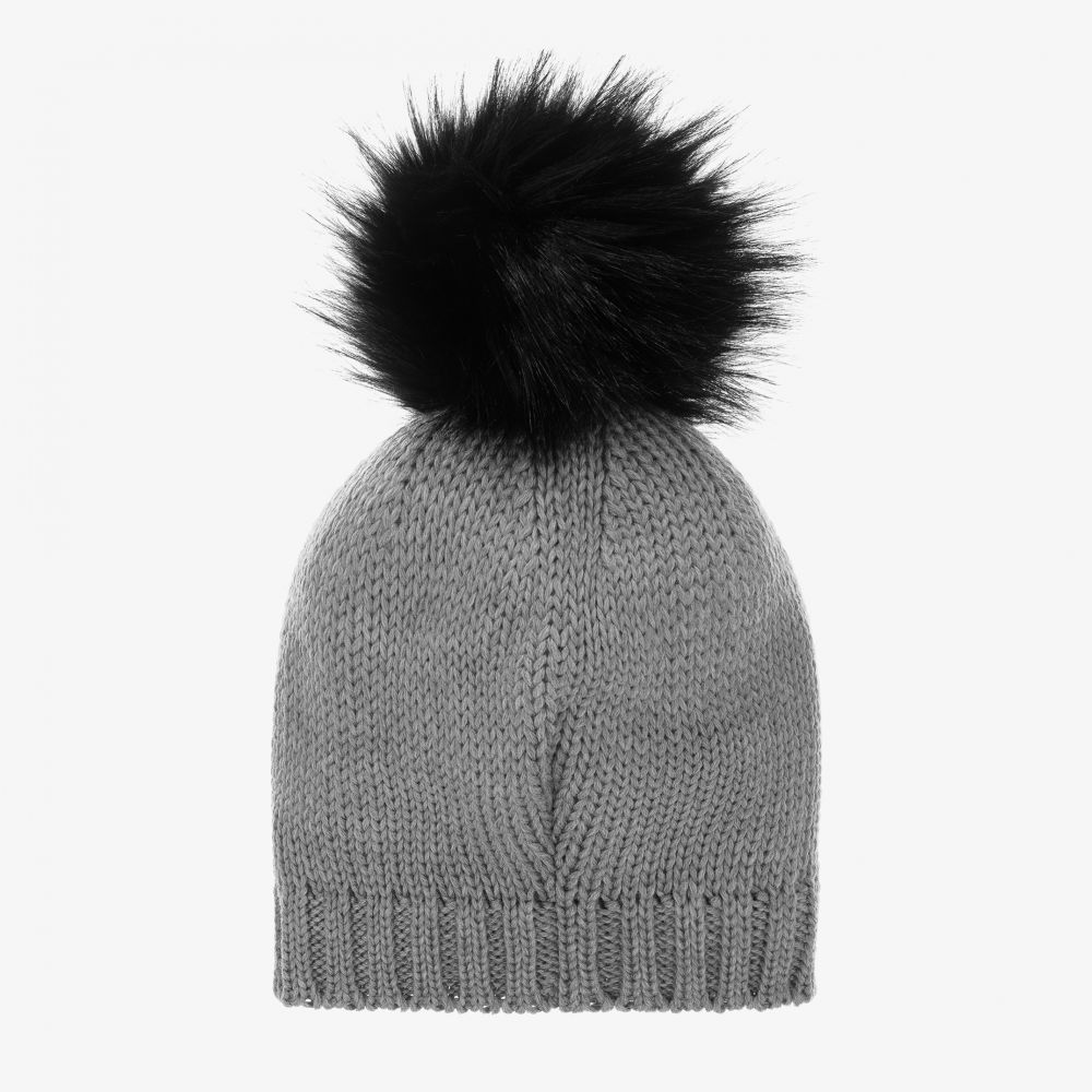 Catya-Серая вязаная шапка из мериносовой шерсти | Childrensalon Outlet