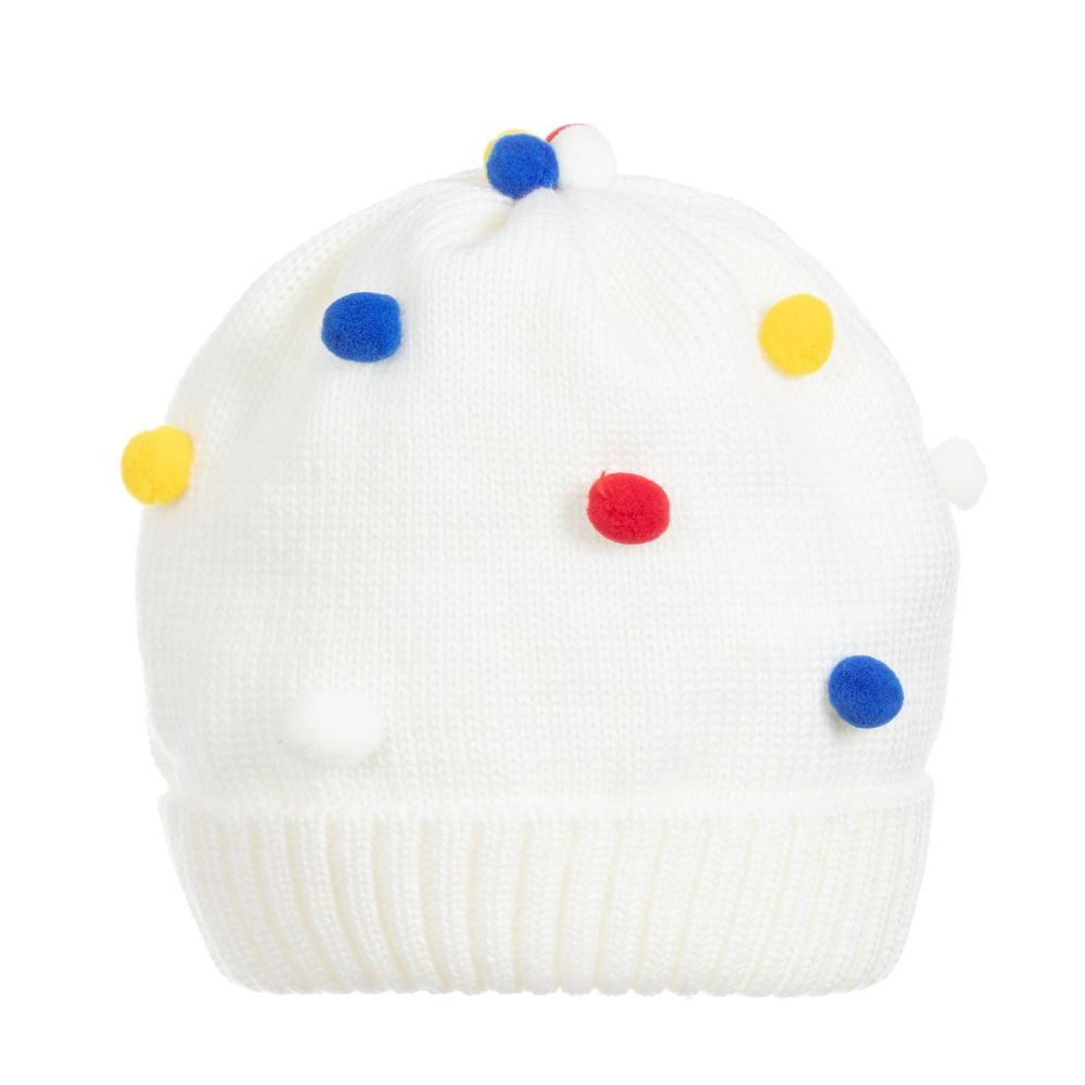Catya-Ivory Knitted Wool Baby Hat | Childrensalon Outlet