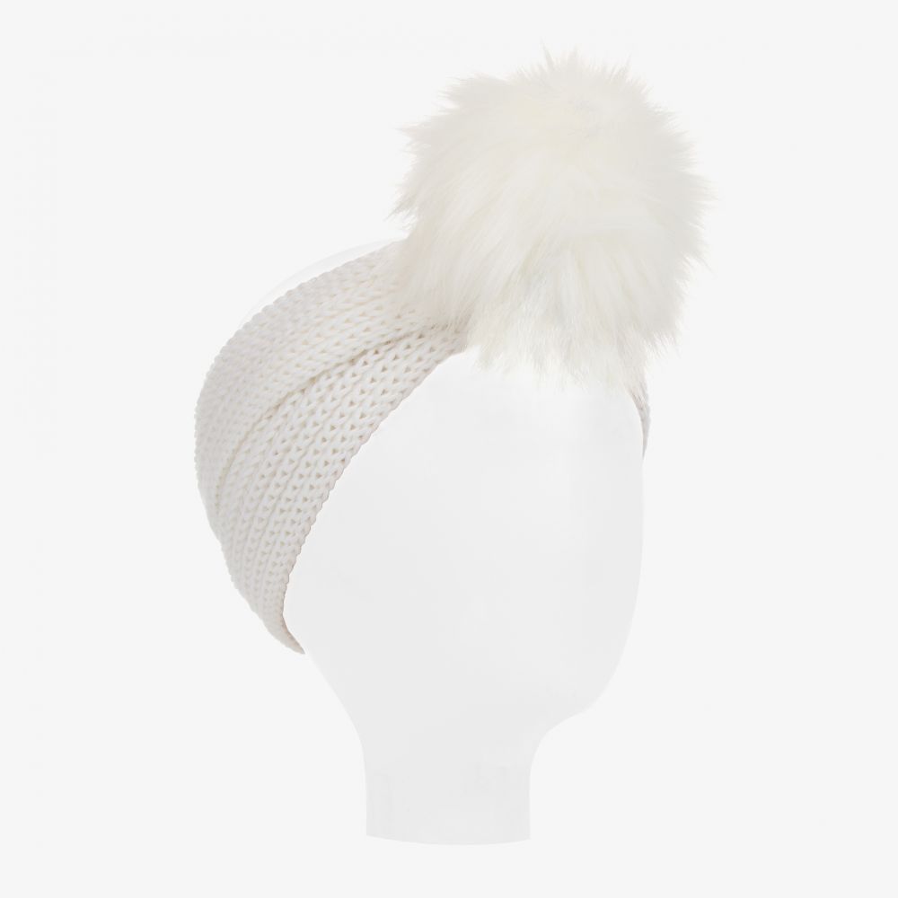 Catya - Ivory Merino Wool Headband | Childrensalon