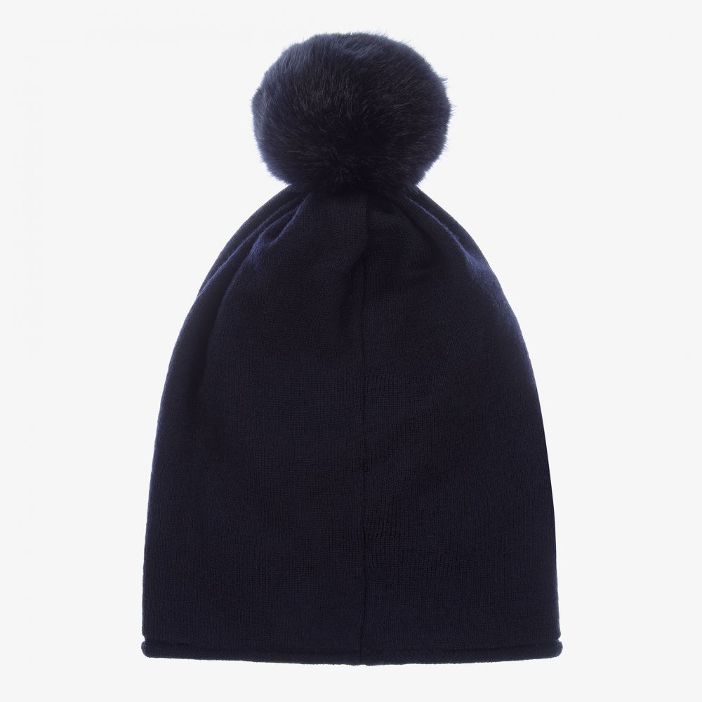 Catya-Синяя шапка из мериносовой шерсти | Childrensalon Outlet