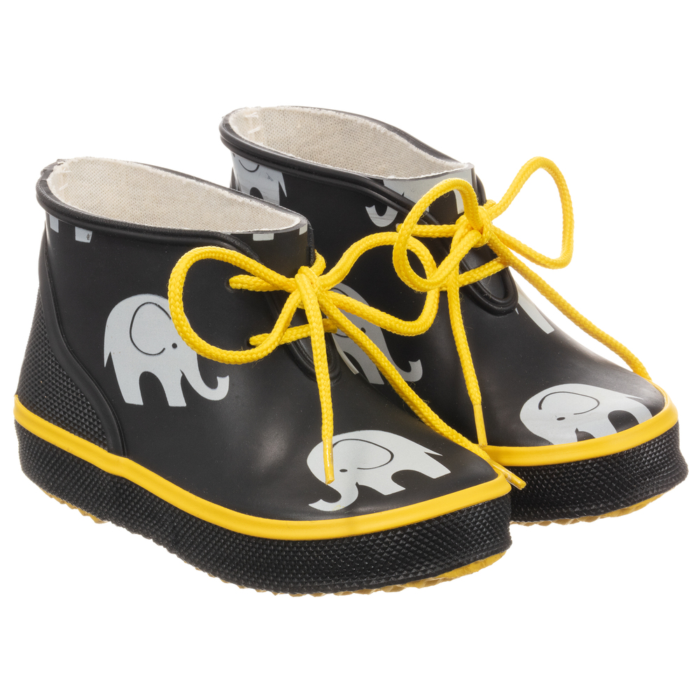 CeLaVi - Black Elephant Rain Boots | Childrensalon