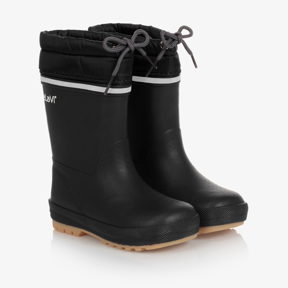CeLaVi Black Rubber Rain Boots Childrensalon Outlet