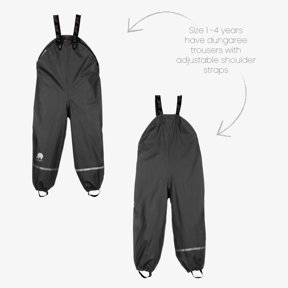 CeLaVi-Black Waterproof Kids Rain Set | Childrensalon Outlet
