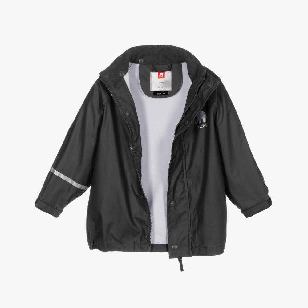 CeLaVi-Black Waterproof Kids Rain Set | Childrensalon Outlet