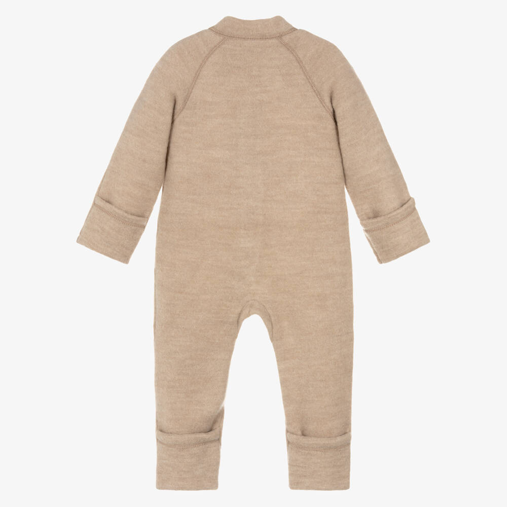 CeLaVi-Boys Beige Wool Pramsuit | Childrensalon Outlet