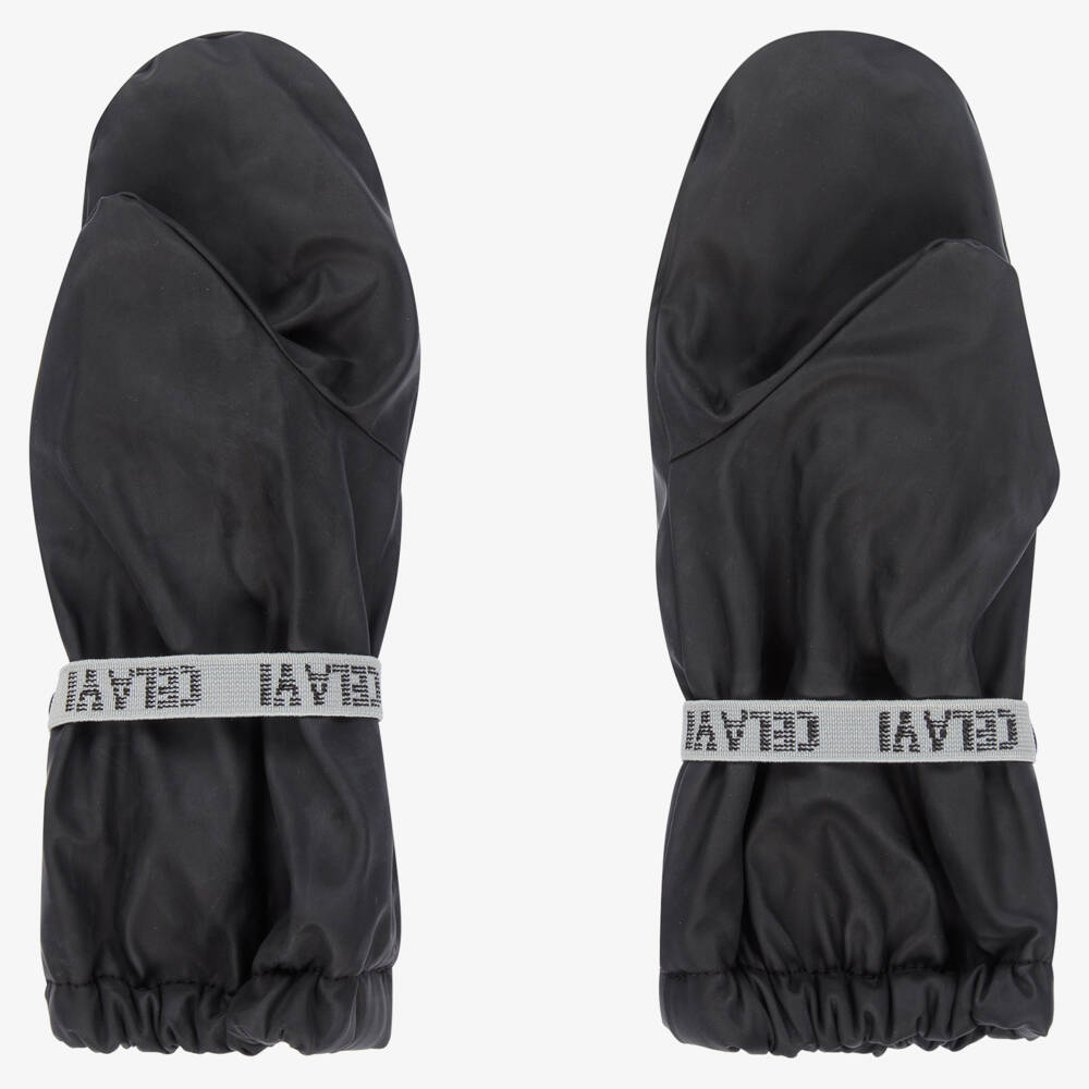 سي لا في -قفّازات مقاومة للماء مبطنة فليس لون أسود | Childrensalon Outlet