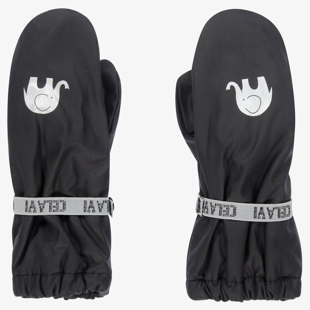 CeLaVi-Boys Black Rainproof Mittens | Childrensalon Outlet