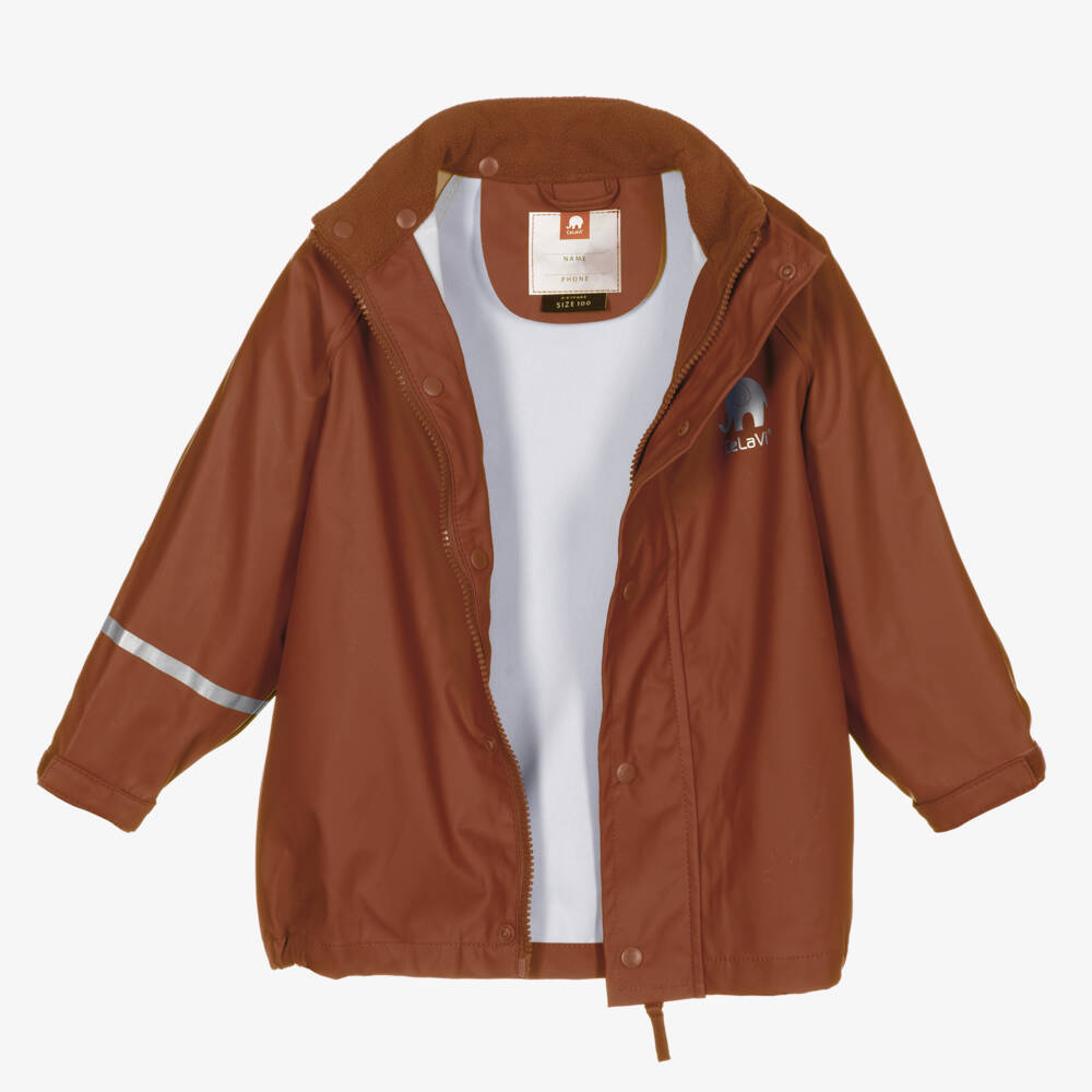 سي لا في -طقم واقي من المطر لون بني (قطعتين) | Childrensalon Outlet