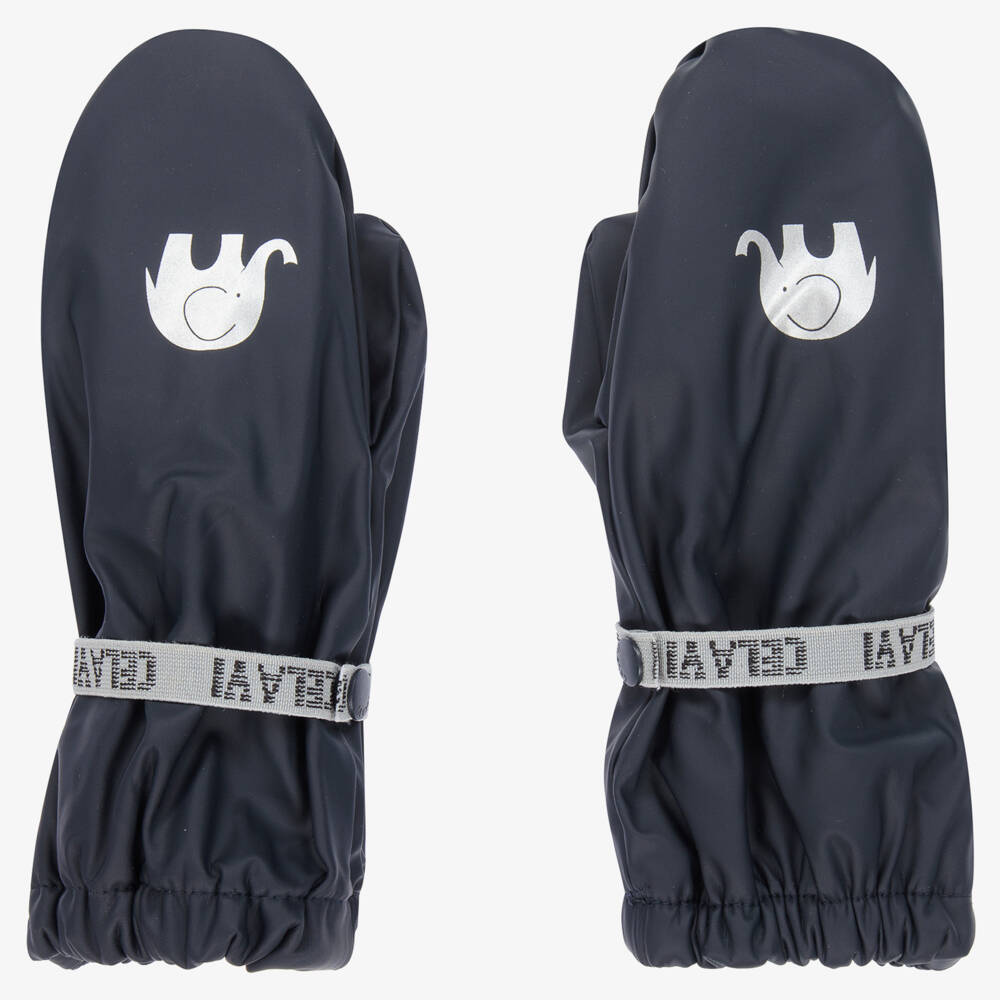 CeLaVi-Boys Navy Weatherproof Mittens | Childrensalon Outlet