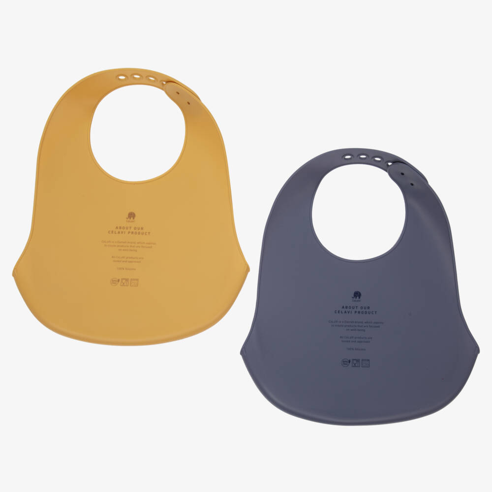 CeLaVi-Boys Yellow & Blue Bib Duo | Childrensalon Outlet