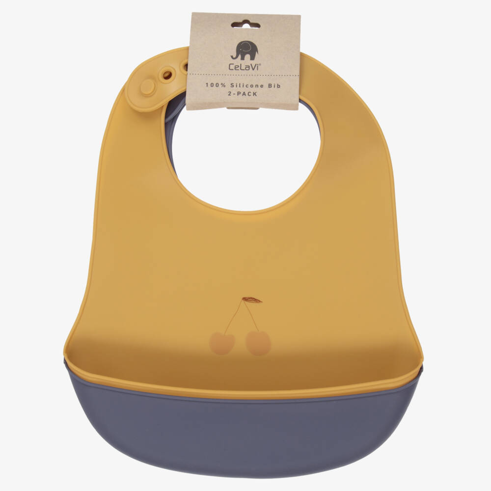 CeLaVi-Boys Yellow & Blue Bib Duo | Childrensalon Outlet