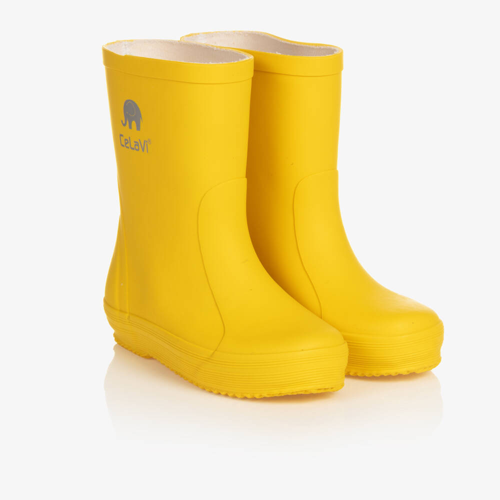 CeLaVi-Boys Yellow Rubber Wellies | Childrensalon Outlet